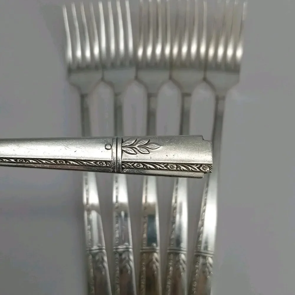 6X DF Oneida Prestige GRENOBLE Silverplate Dinner Forks